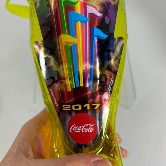 2017 Six Flags Go Big Coca Cola Tumbler Drink Cup w Straw Refillable Whirley - Picture 5 of 7